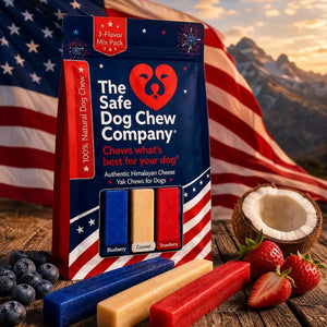 America250 Freedom Pack — 3-flavor Himalayan Yak Chew bundle for patriotic dog parents | Safe Dog Co