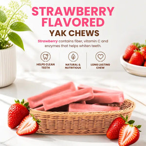 Strawberry Himalayan Yak Chew — vitamin C, fiber and teeth whitening