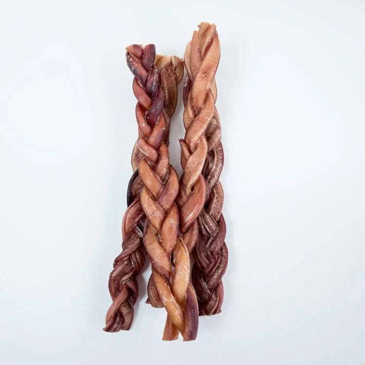Braided Bully Sticks 12-Inch | Extra Long-Lasting Dog Chew