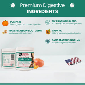 Probiotic Soft Chews — probiotic strains and CFU count per chew
