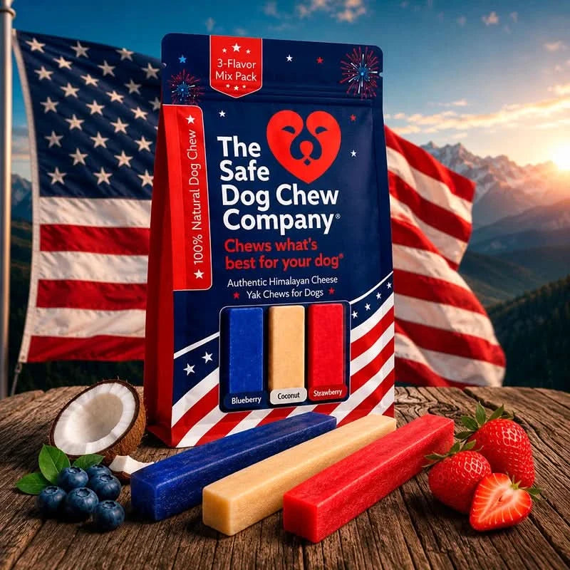 America250 Freedom Pack — 3-Flavor Yak Chew Bundle | Blueberry, Coconut & Strawberry