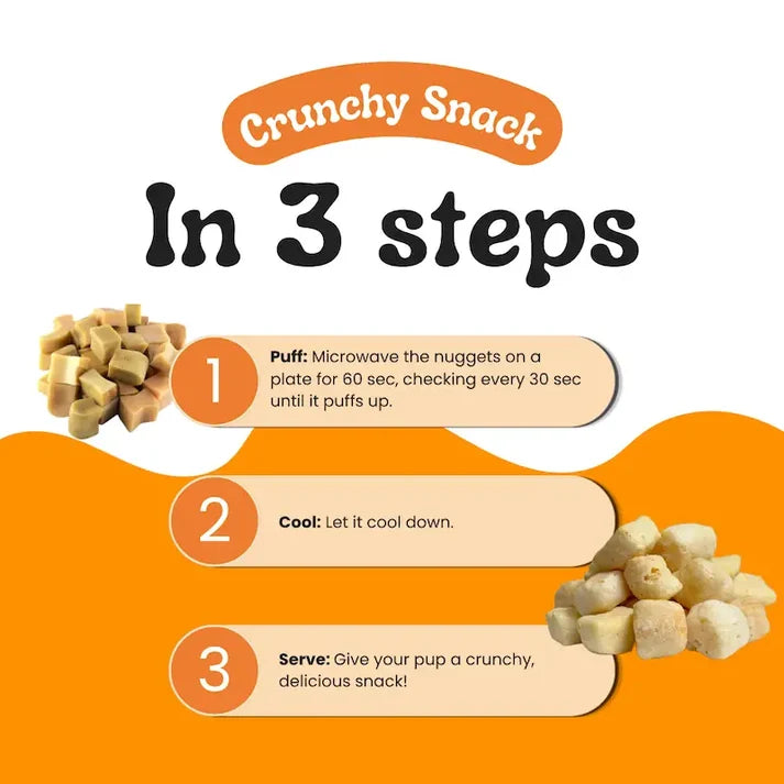 How to make Yak Puffs from leftover Himalayan Yak Chews — 5 easy steps