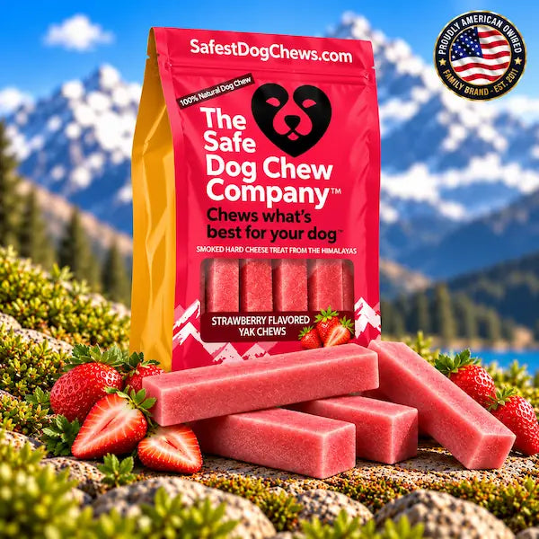 Strawberry Yak Chew — Vitamin C, Fiber & Teeth Whitening