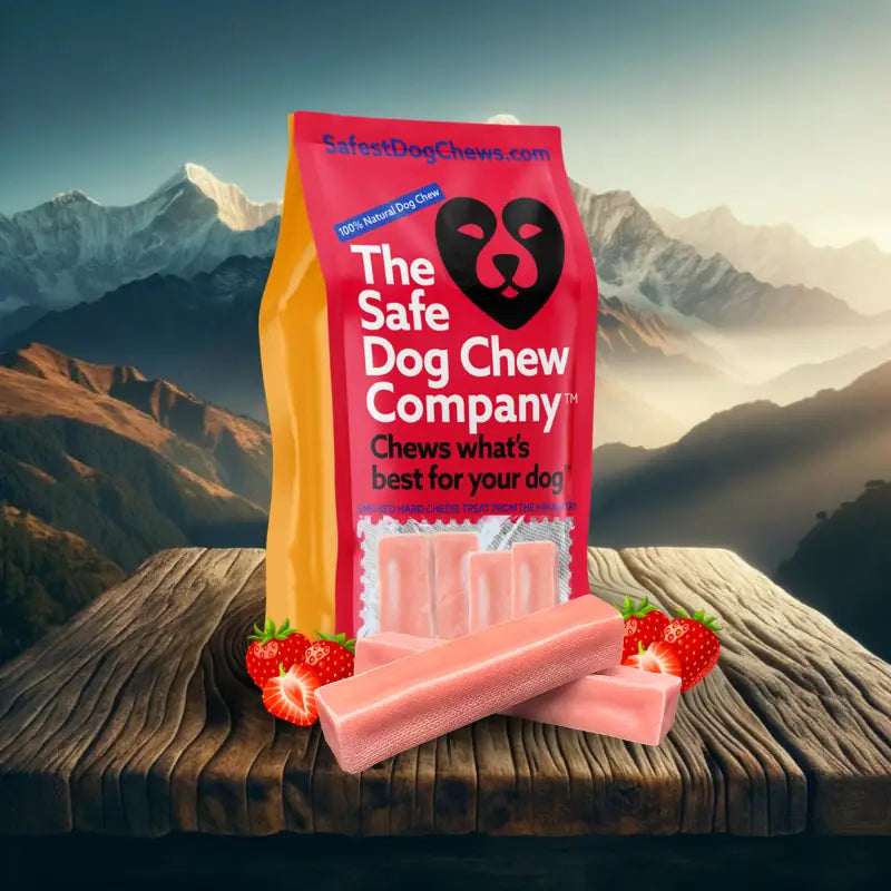 Strawberry Yak Chew — Vitamin C, Fiber & Teeth Whitening