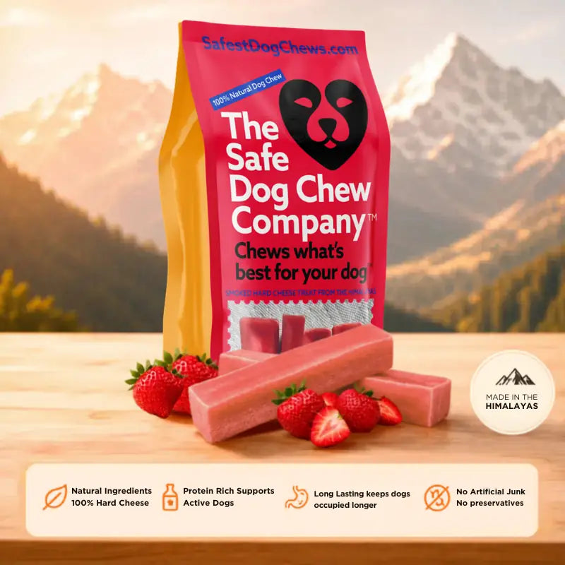 Strawberry Himalayan Yak Chews | Long-Lasting Natural Dog Chew