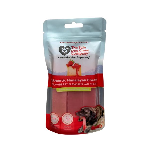 Wholesale Strawberry Yak Chews (Packaged)