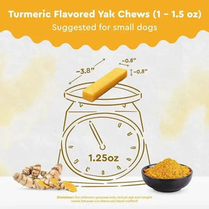 Turmeric Himalayan Yak Chew small size — perfect for dogs under 25 lbs